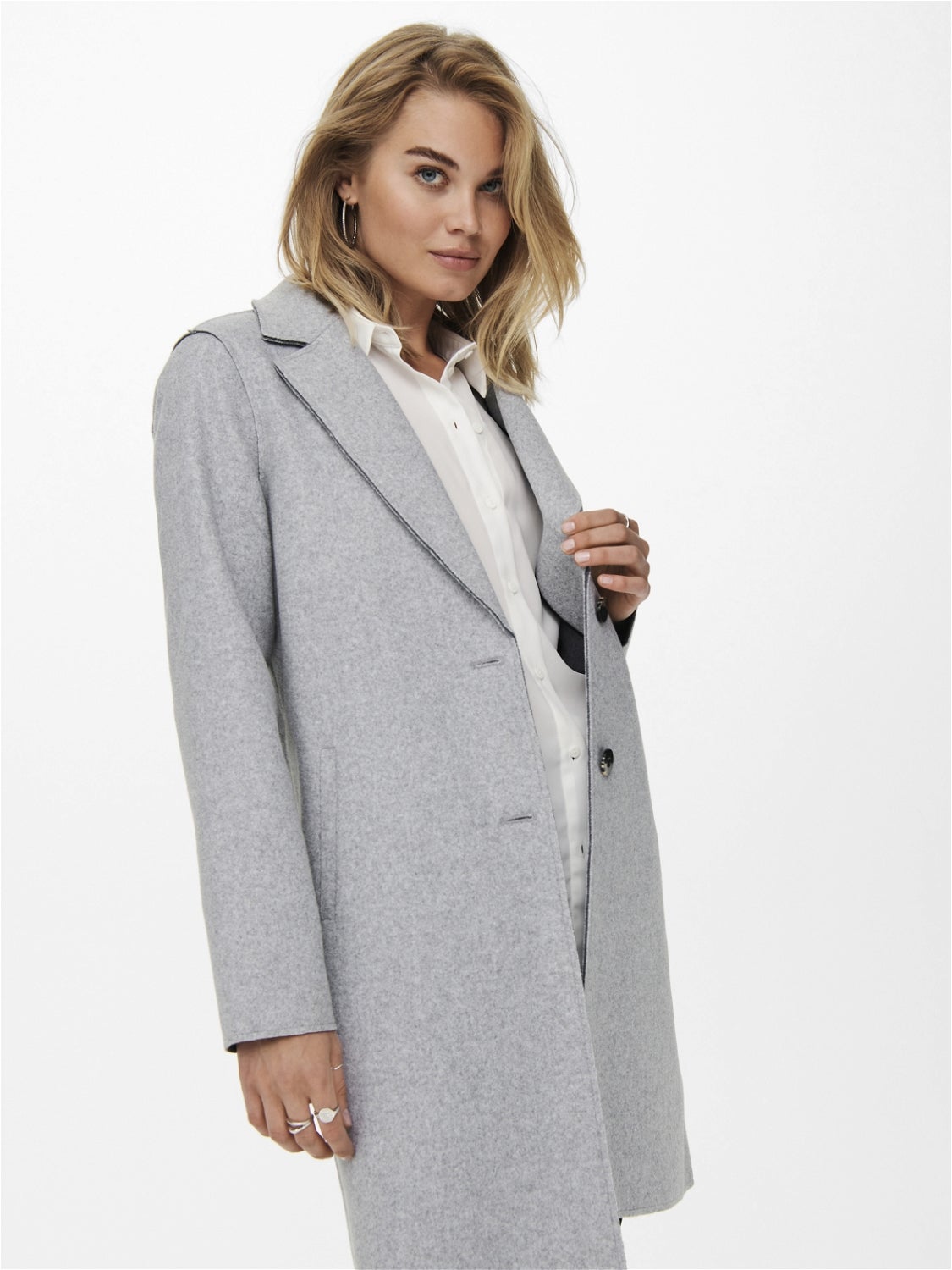 ONLCARRIE Mantel Light Grey Melange
