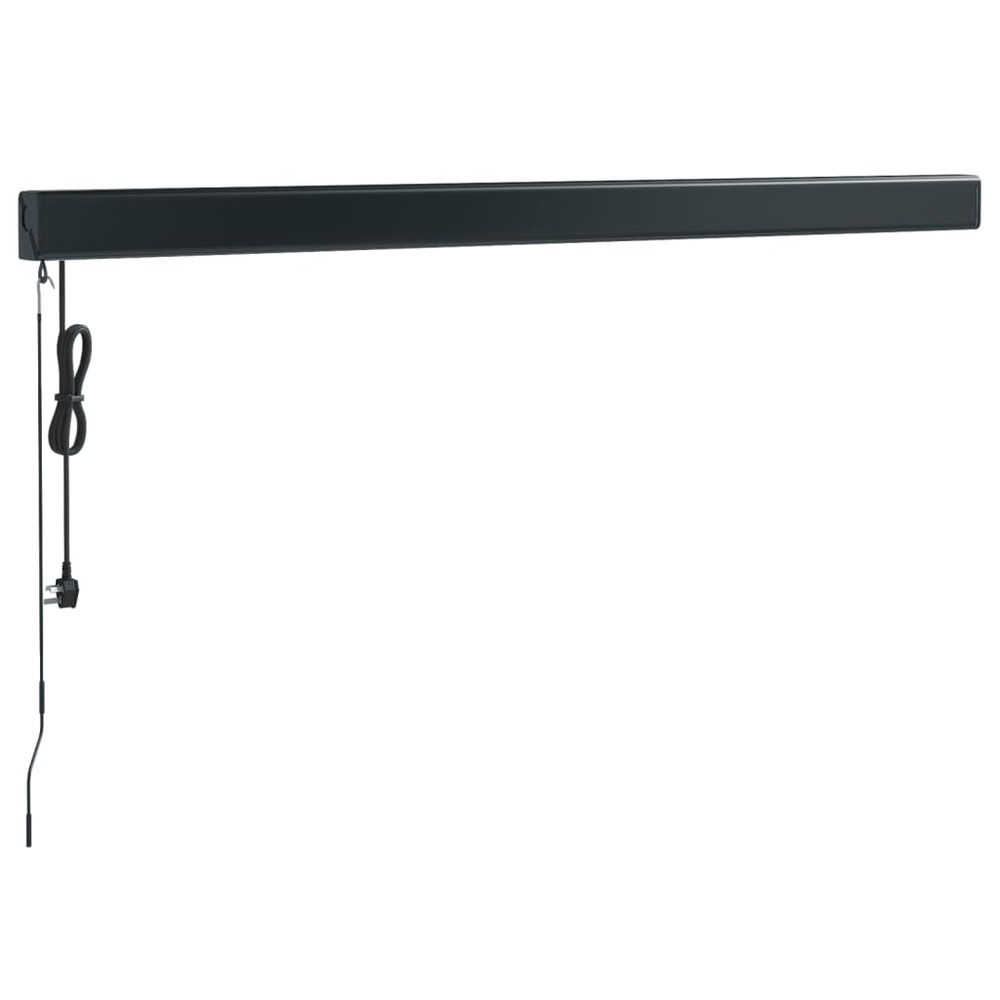 Auvent rétractable anthracite 3x2,5 m tissu et aluminium