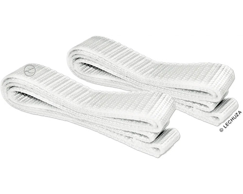 Lechuza spanband 80 cm voor balkonbakbeugels, wit, 2 stuks