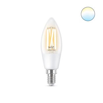 WiZ Connected LED kaars E14 40W filament helder koel tot warmwit licht dimbaar