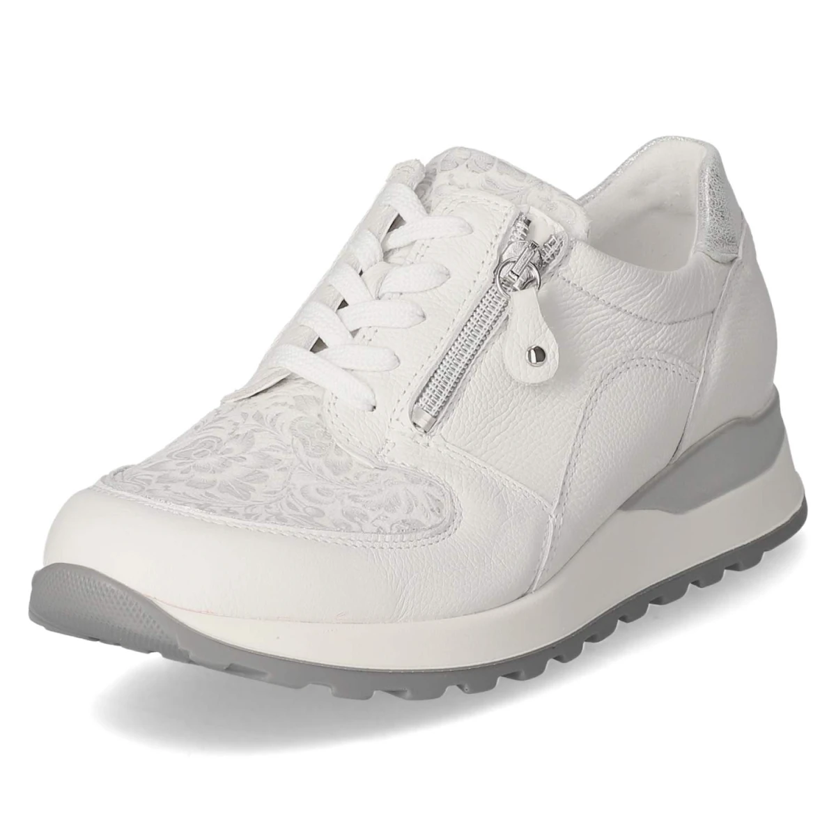 WaldläuferLow Sneaker HIROKO - WEISS SILBER WEISS