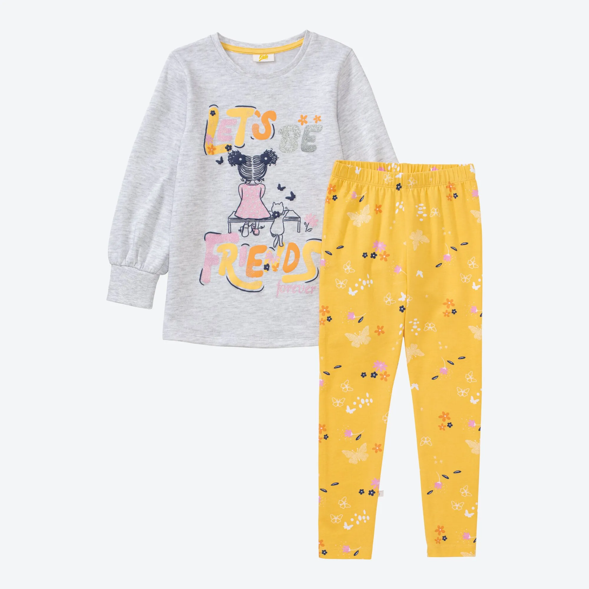 Mädchen-Set mit tollem Frontaufdruck, 2-teilig