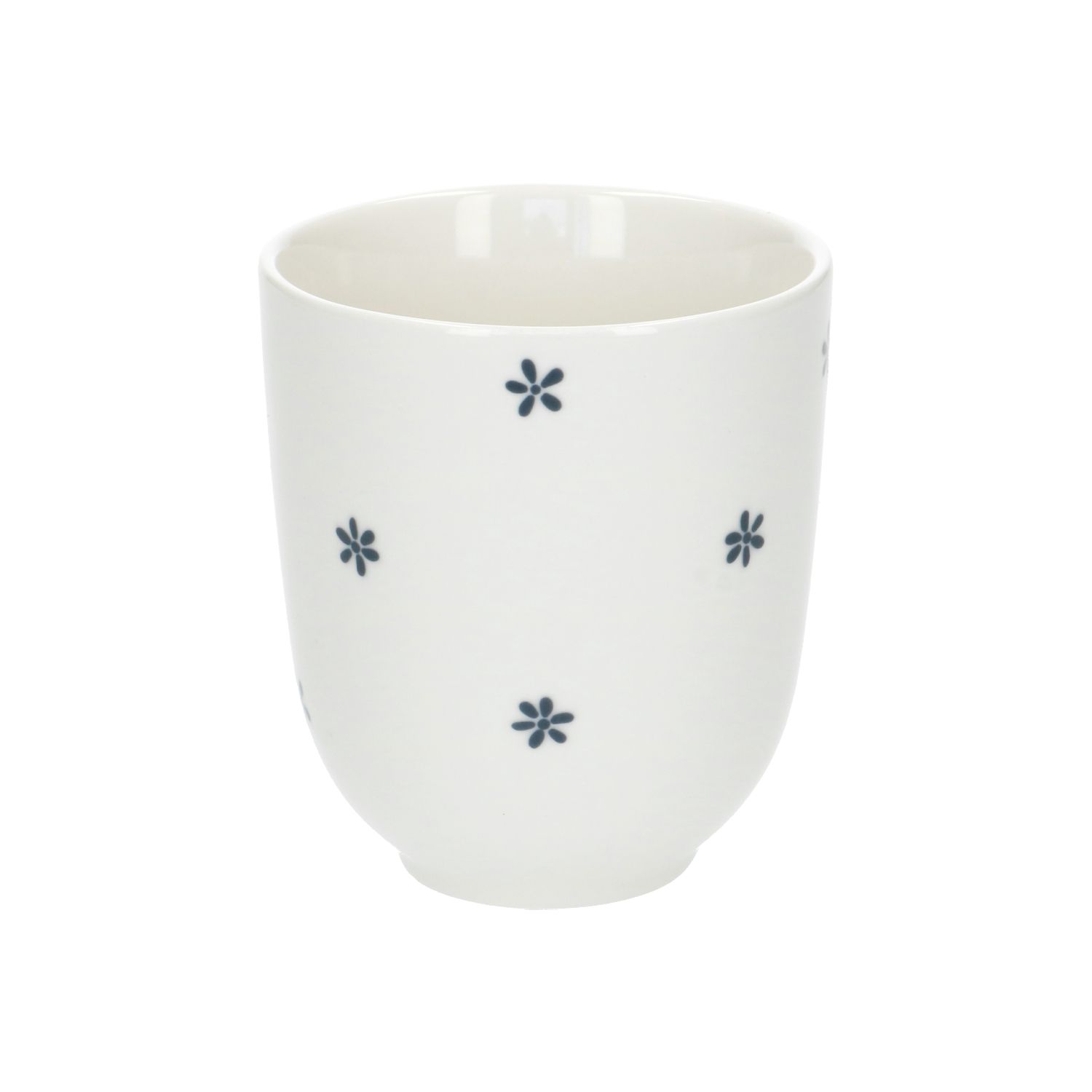 Beker met bloemetjes, organisch, porselein, Ø 7,6 cm