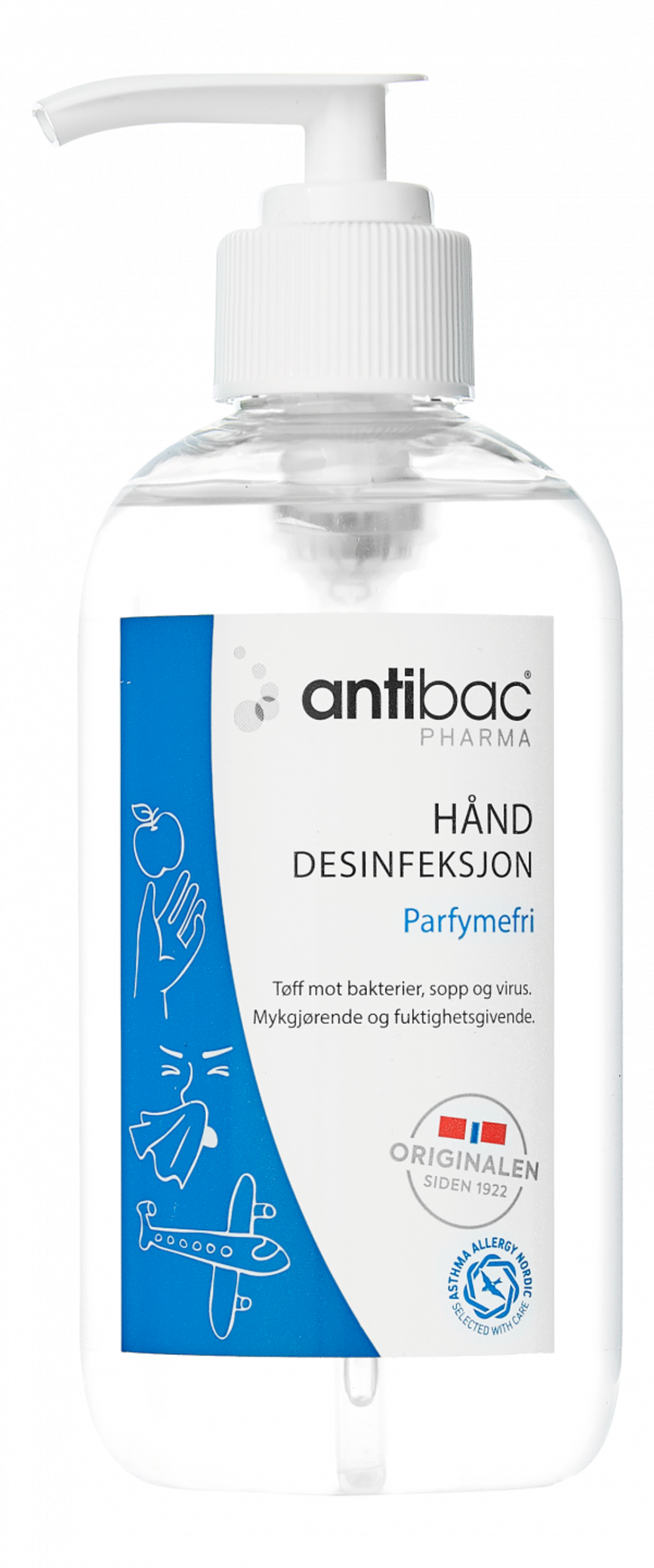 Antibac 85% hånddesinfeksjon gel 250 ml
