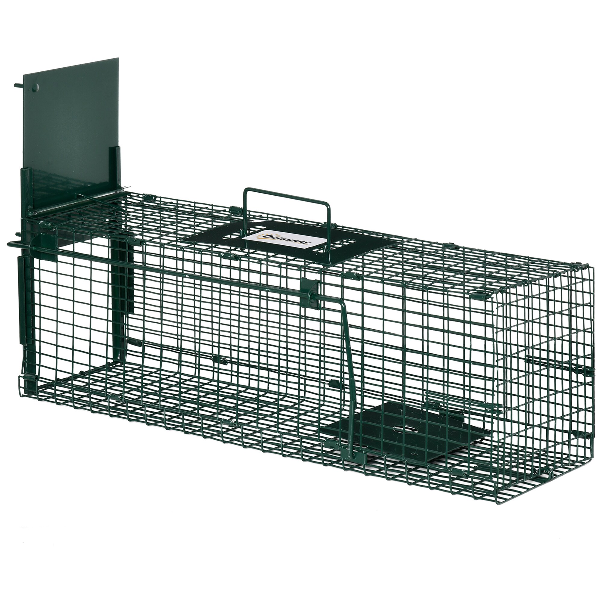 Outsunny Lebendfalle mit Tür grün 60L x 18B x 20H cm