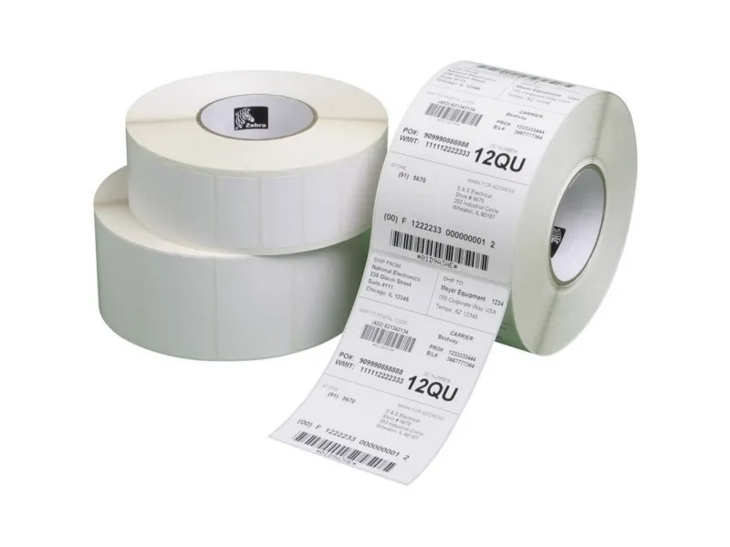 Zebra Z-Select 2000D - Mat - permanent gummiklæbemiddel - belagt - perforeret - hvid - 25 x 76 mm 30960 etikette(r) (12 rulle(r) x 2580) papir - for LP 2642, 2742, 3642, 3742; Orion; Zebra GX420; GK Series GK420; G-Series GC420; TLP 3842