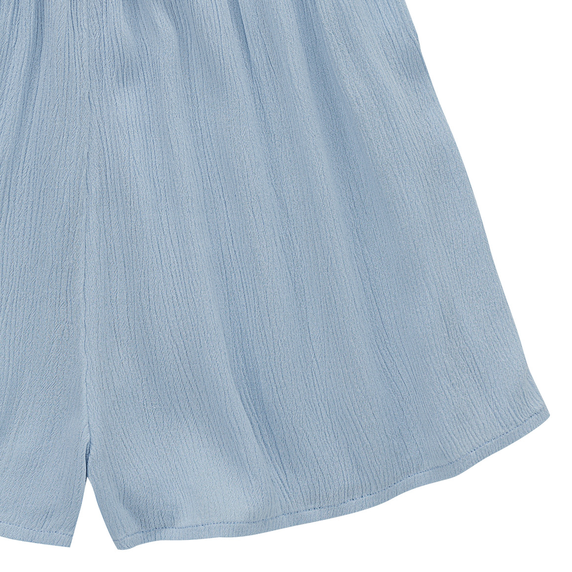 Mädchen Shorts mit gekreppter Struktur hellblau