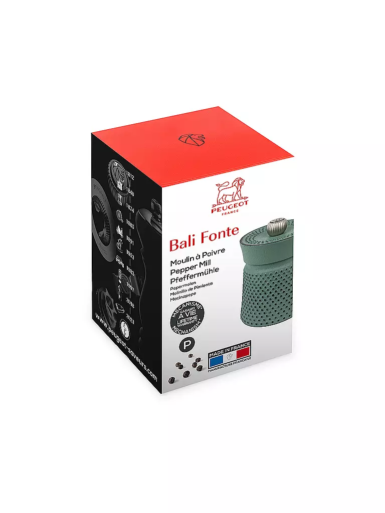 PEUGEOT Pfeffermühle BALI 8cm Guss / Gruen grün