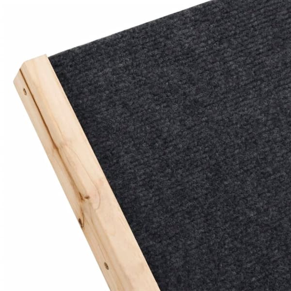 vidaXL Hunderampe grå 100x40 cm heltre gran