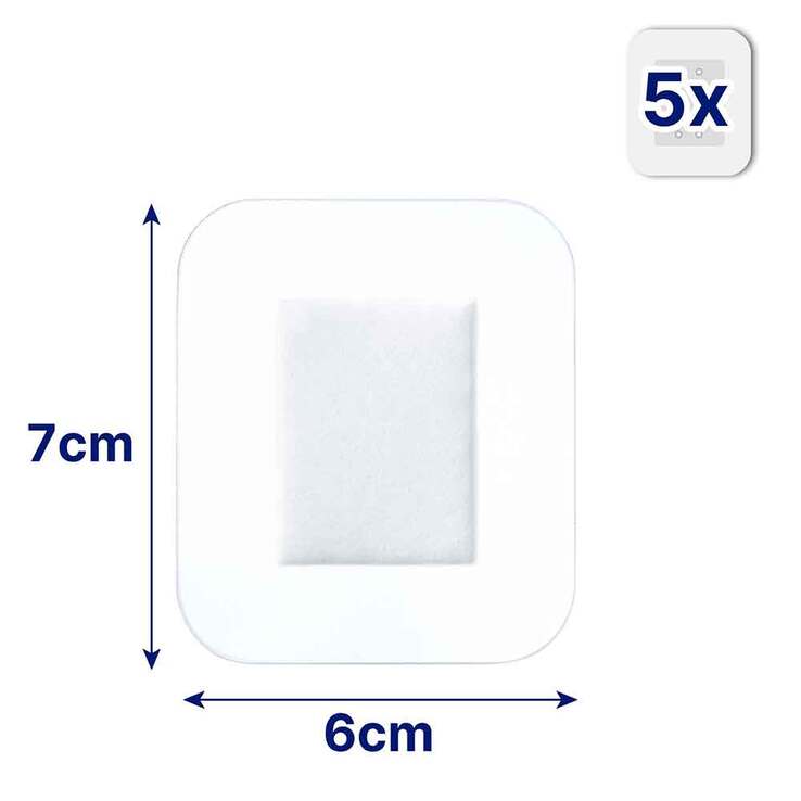 Hansaplast AQUA PROTECT XL Wundverband steril 6x7 cm, 5 St