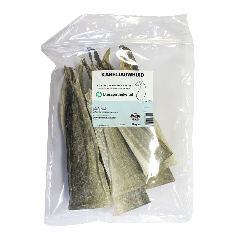 Dierapotheker Kabeljauwhuid Snack Hond 150 gram | 13271