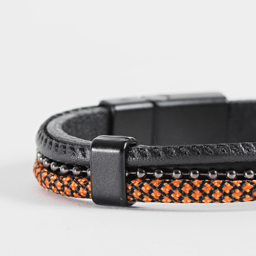 Bracelet Noir Orange
