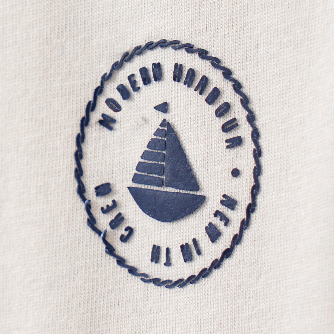 Topolino Jungen T-Shirt mit Polo-Einsatz creme / hellblau