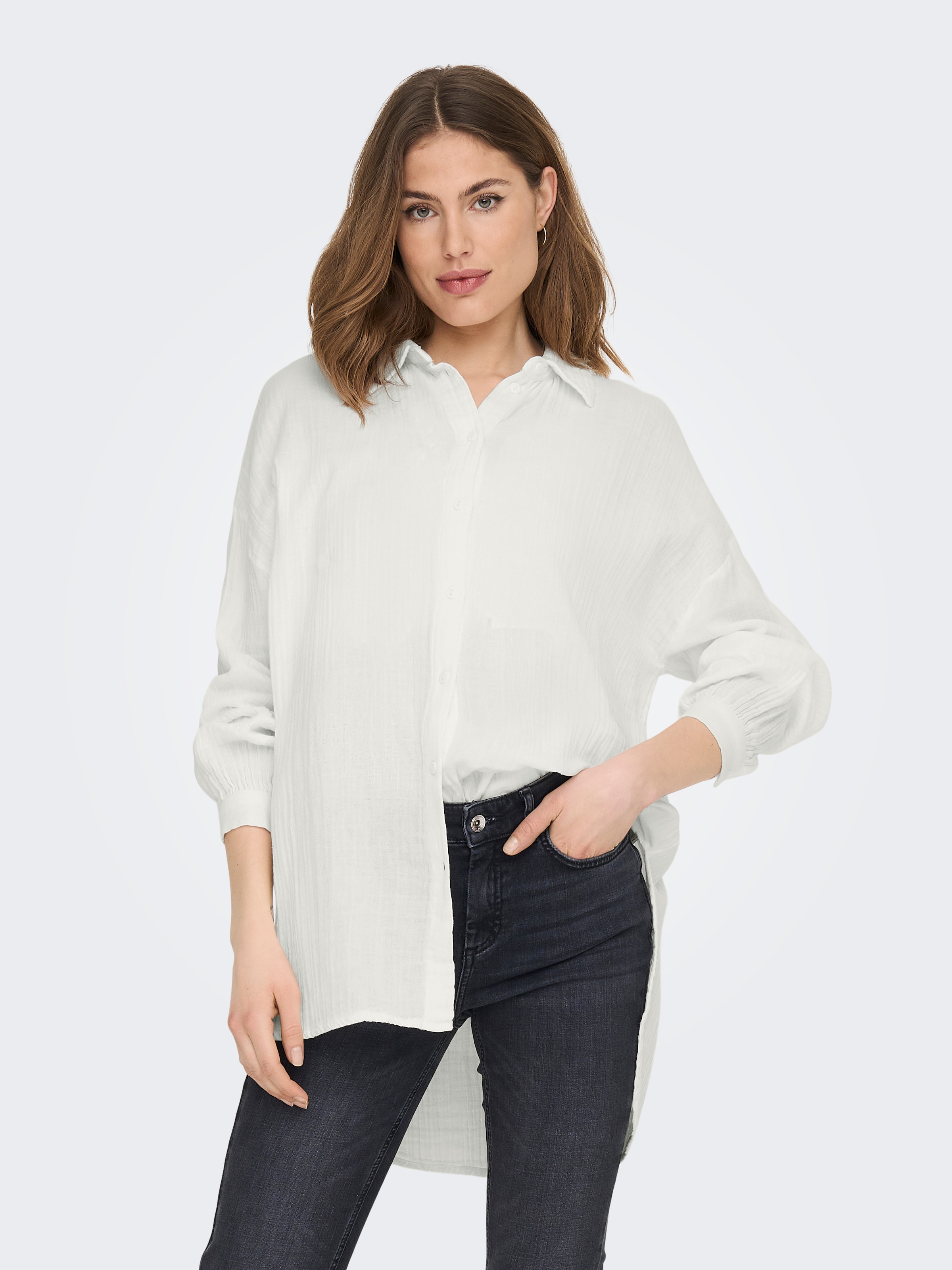 ONLY Longbluse »ONLTHYRA OVERSIZED SHIRT NOOS WVN«