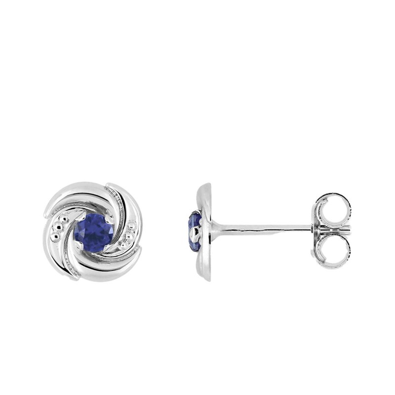 Boucles d'oreilles femme - saphir - Or 18 Carats