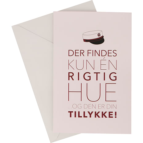 Studenterkort med kuvert 12,5 x H: 17,5 cm - flere varianter - assorteret
