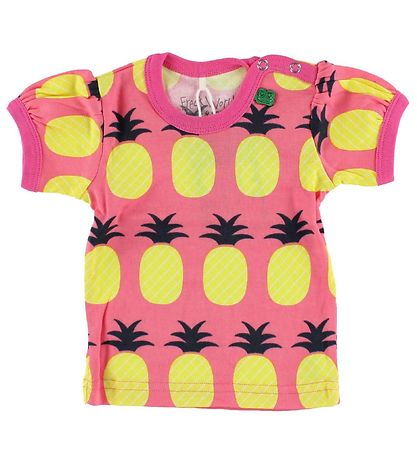 Freds WoRød T-shirt - Koral m. Ananas