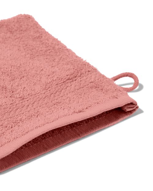 gant de toilette de qualité épaisse - rose