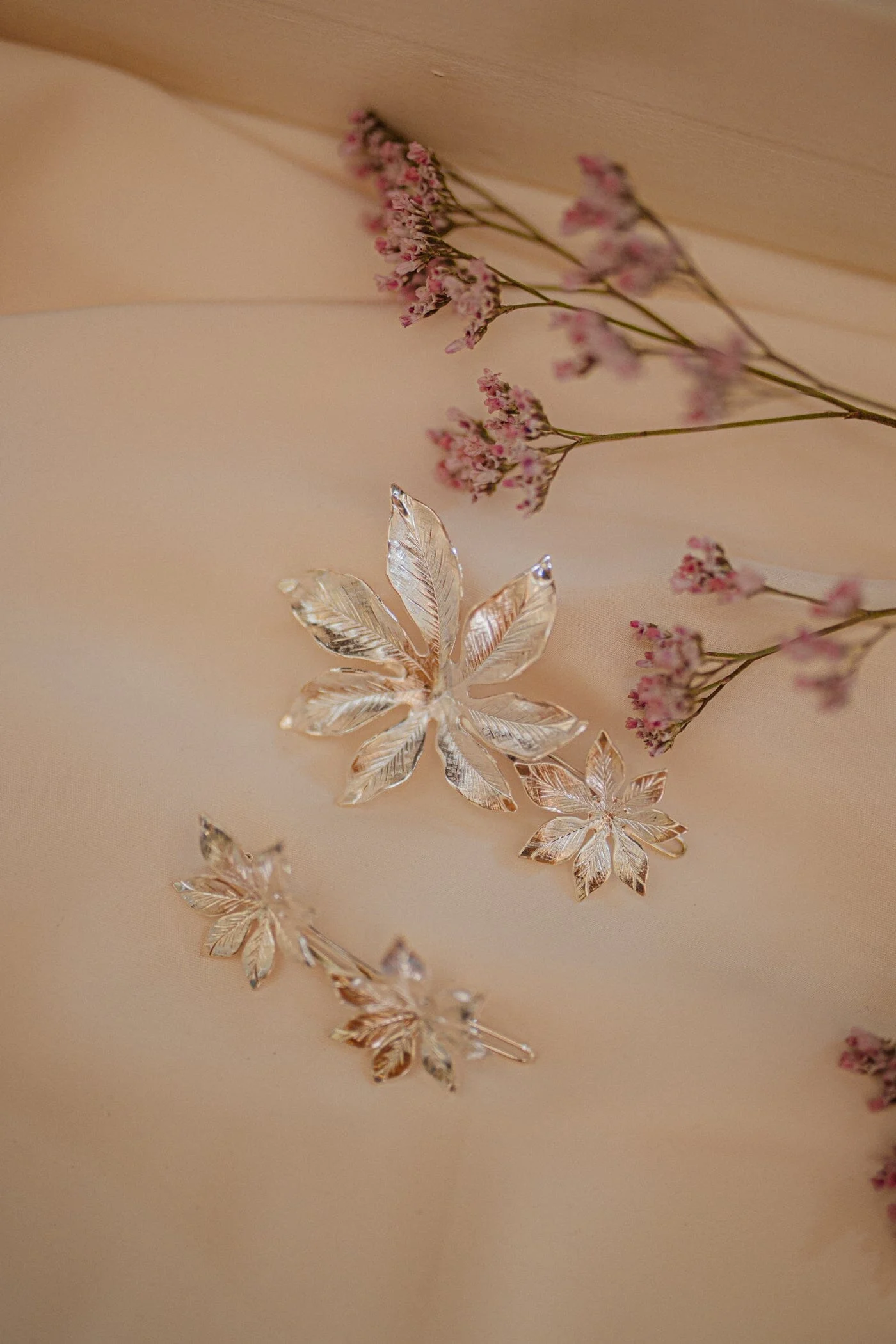 CHLORIS - Barrette fleurs plaqué argent | Argent