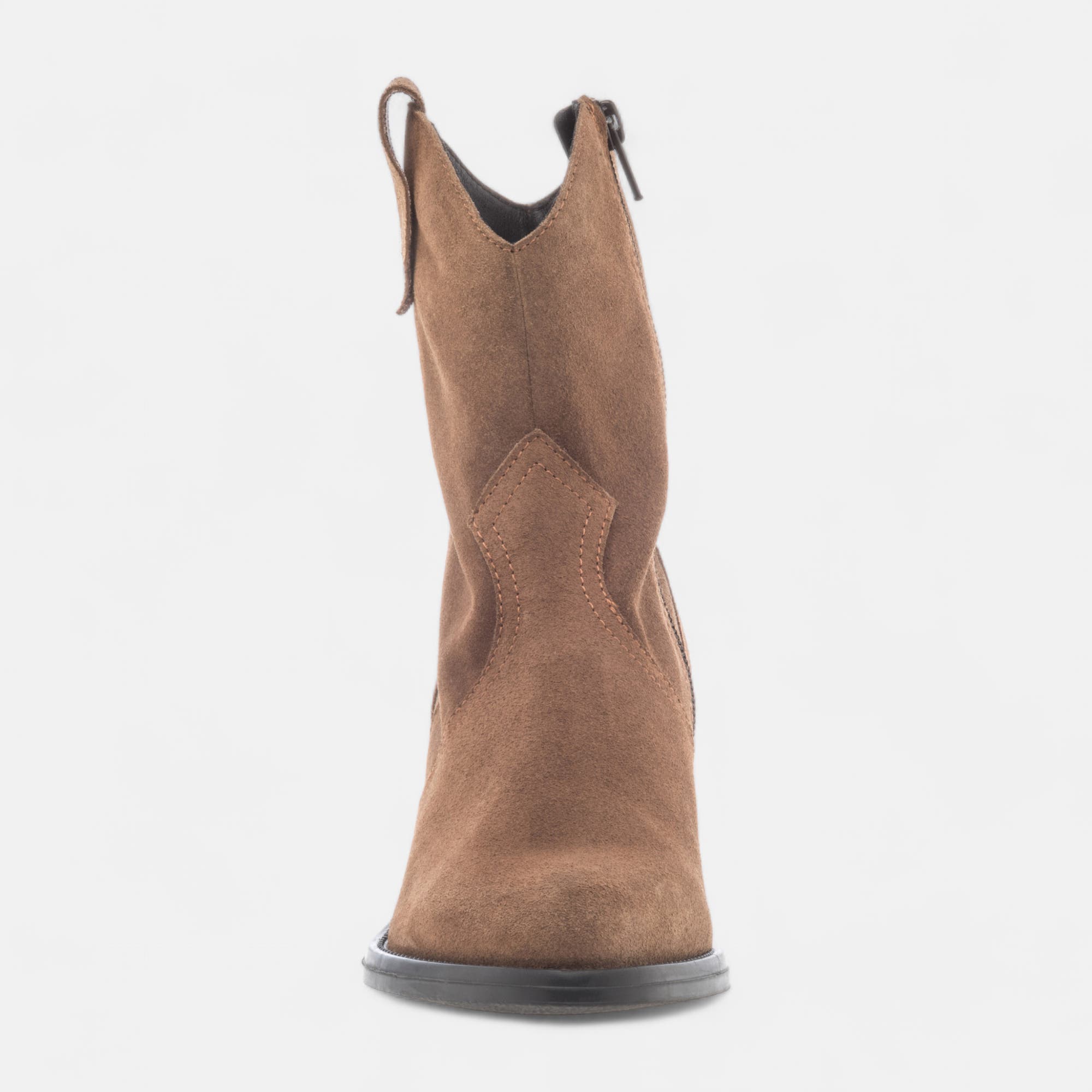 Bottines Femme en cuir camel