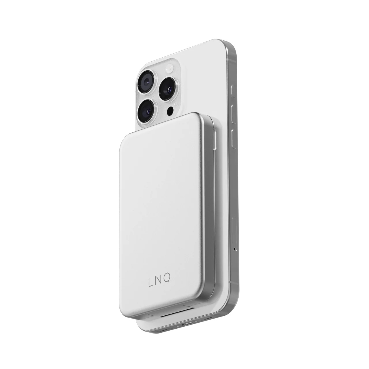 (20W) 8000mAh Magnetische MagSafe Powerbank USB C Power Delivery Ladegerät   Kickstand (LQWPS082) - Silber