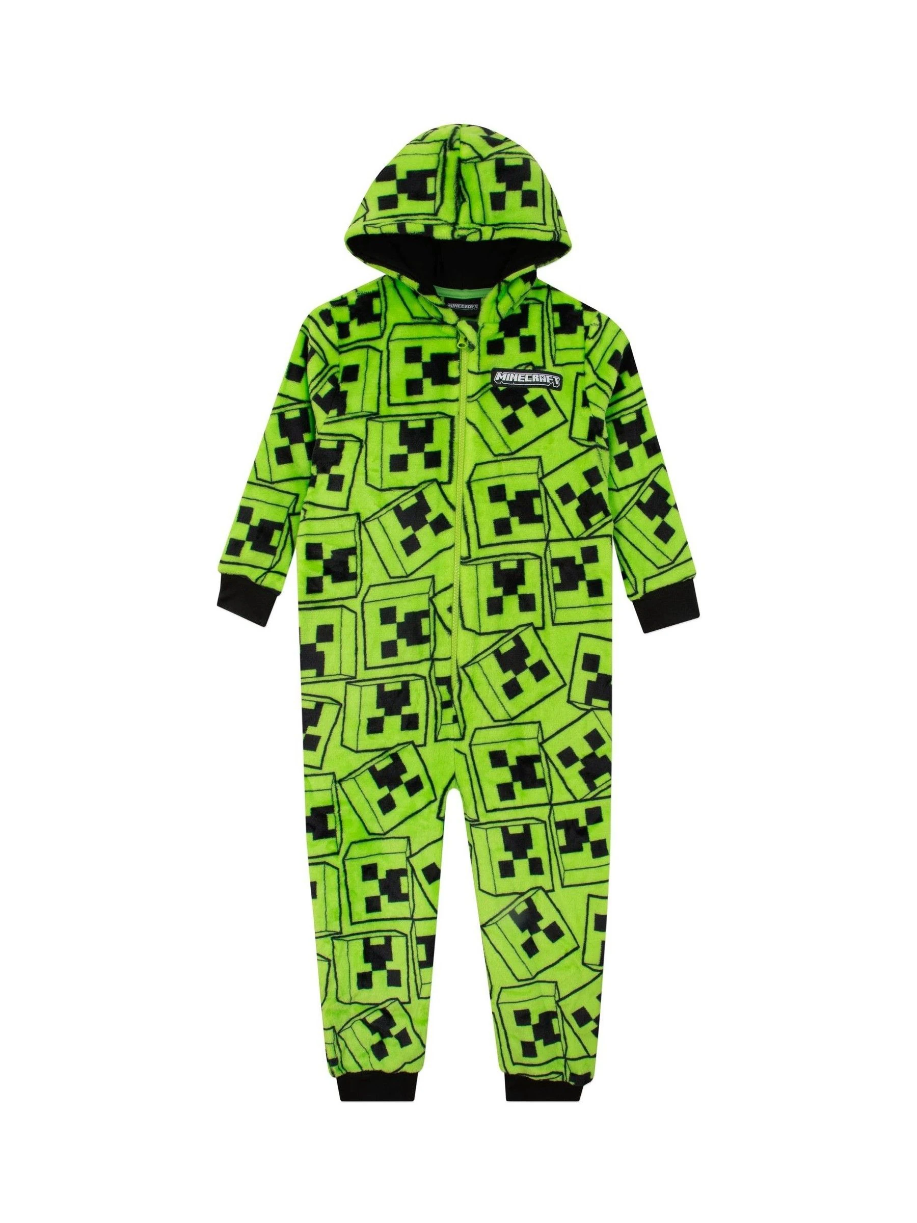 Personage Minecraft Creeper gaming fleece all-in-one pyjama