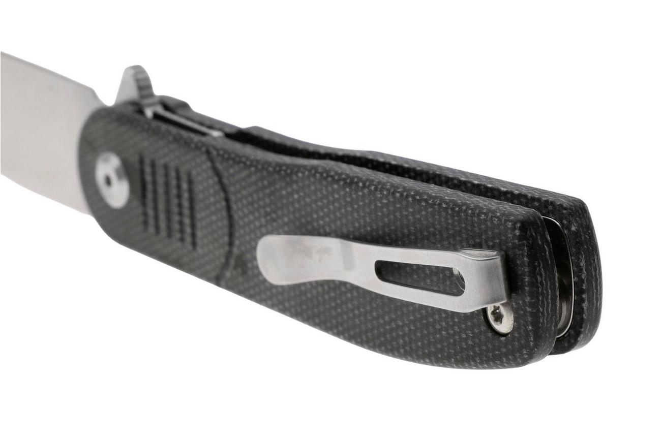 Tenable Knives Einar T2072A3 Stonewashed Nitro-V, Black Micarta, zakmes, Justin Lundquist design