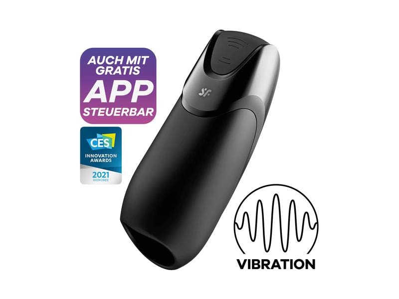 Satisfyer Masturbator Men Vibration Hochwertiges Männer-Sextoy aus geschmeidigem Silikon