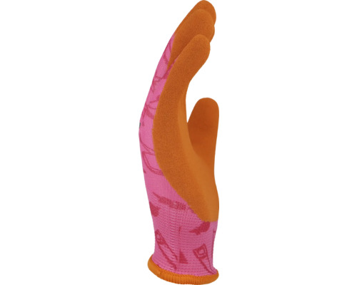 Kinderhandschoen Floralie maat 6 oranje roze