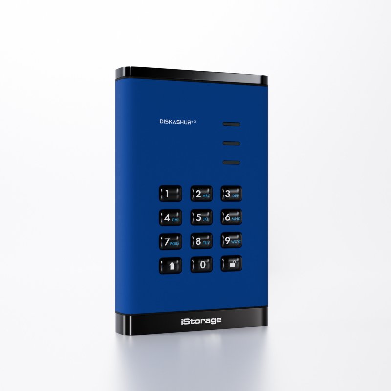 iStorage diskAshur3 SSD 256-bit 2TB - Blue