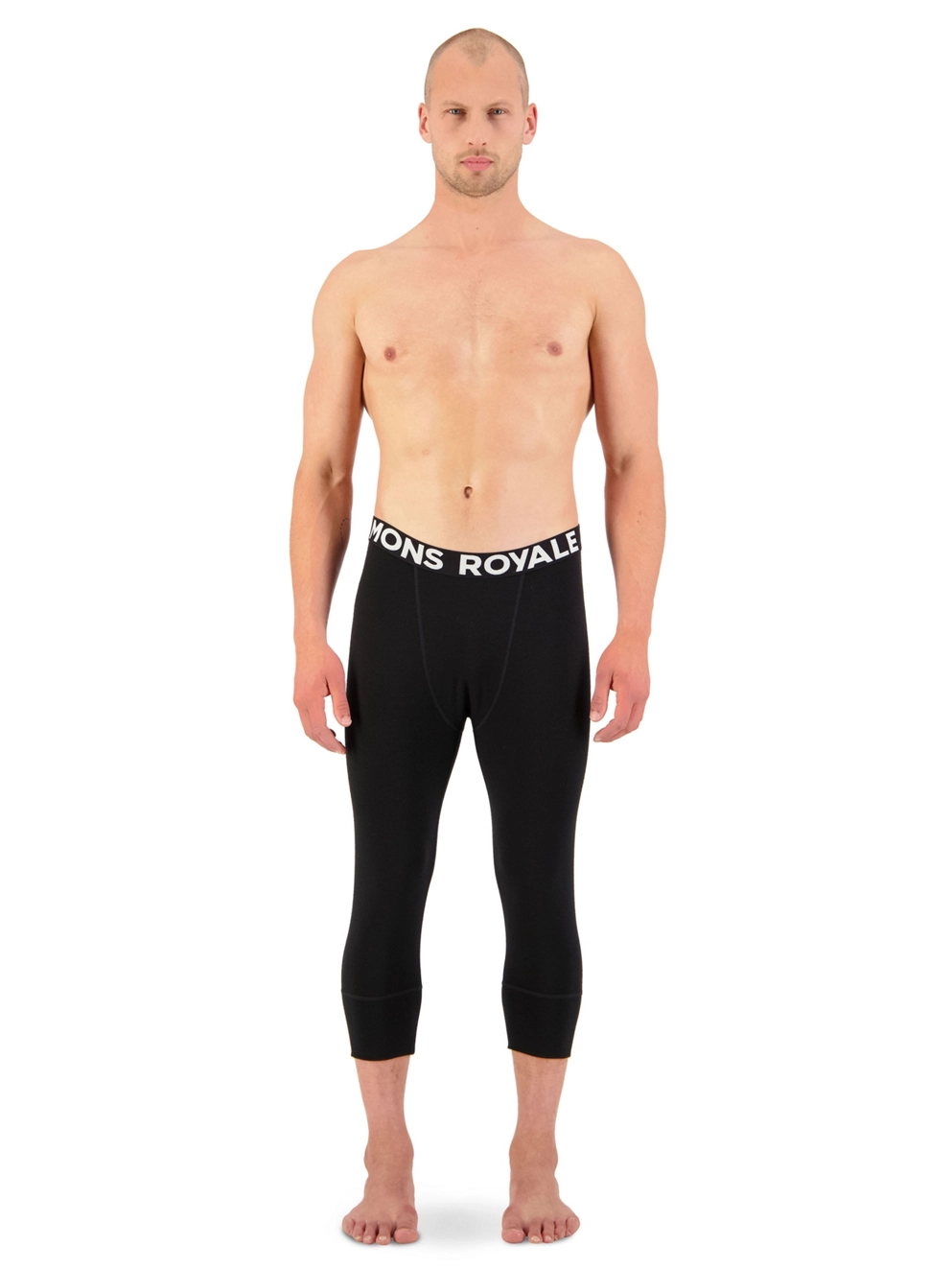Mons Royale Merino Cascade Flex 3/4 Legging Base Layer B black