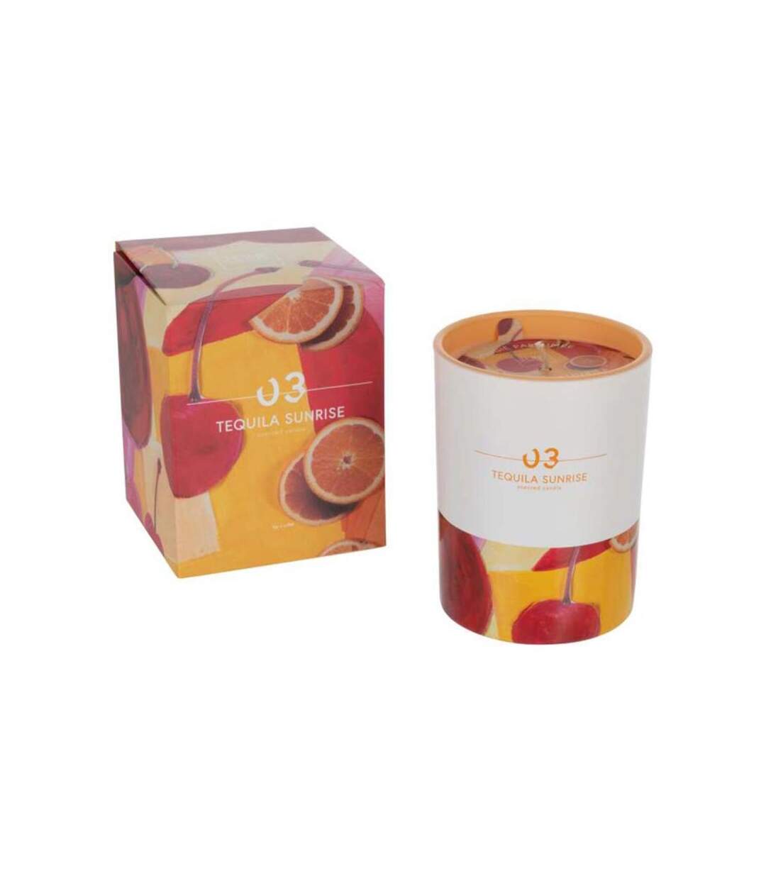 Paris Prix - Bougie Parfumée cocktail 11cm Tequila Sunrise