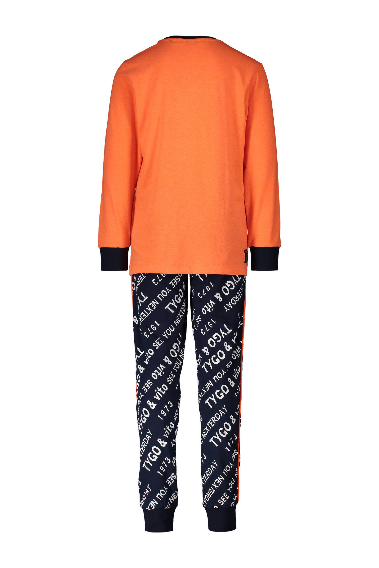 TYGO & vito pyjama printopdruk oranje/zwart