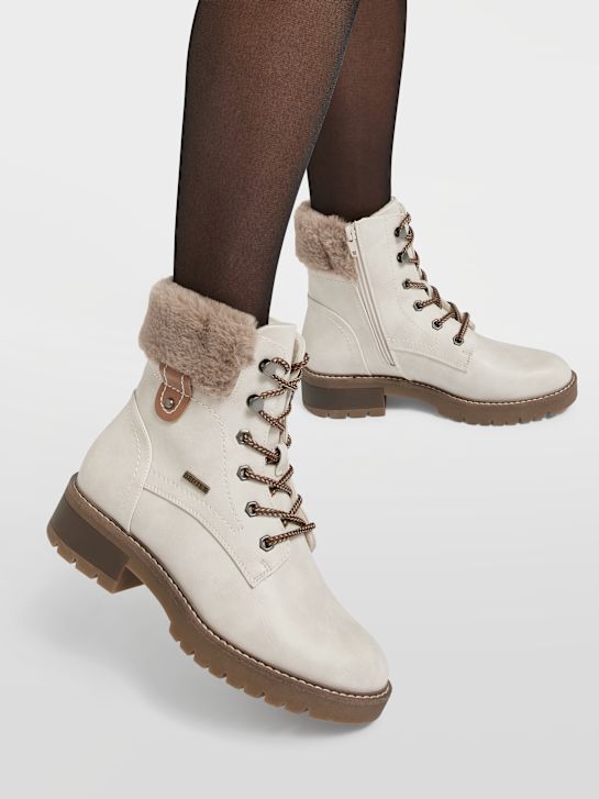 Landrover Schnür-Stiefelette Offwhite