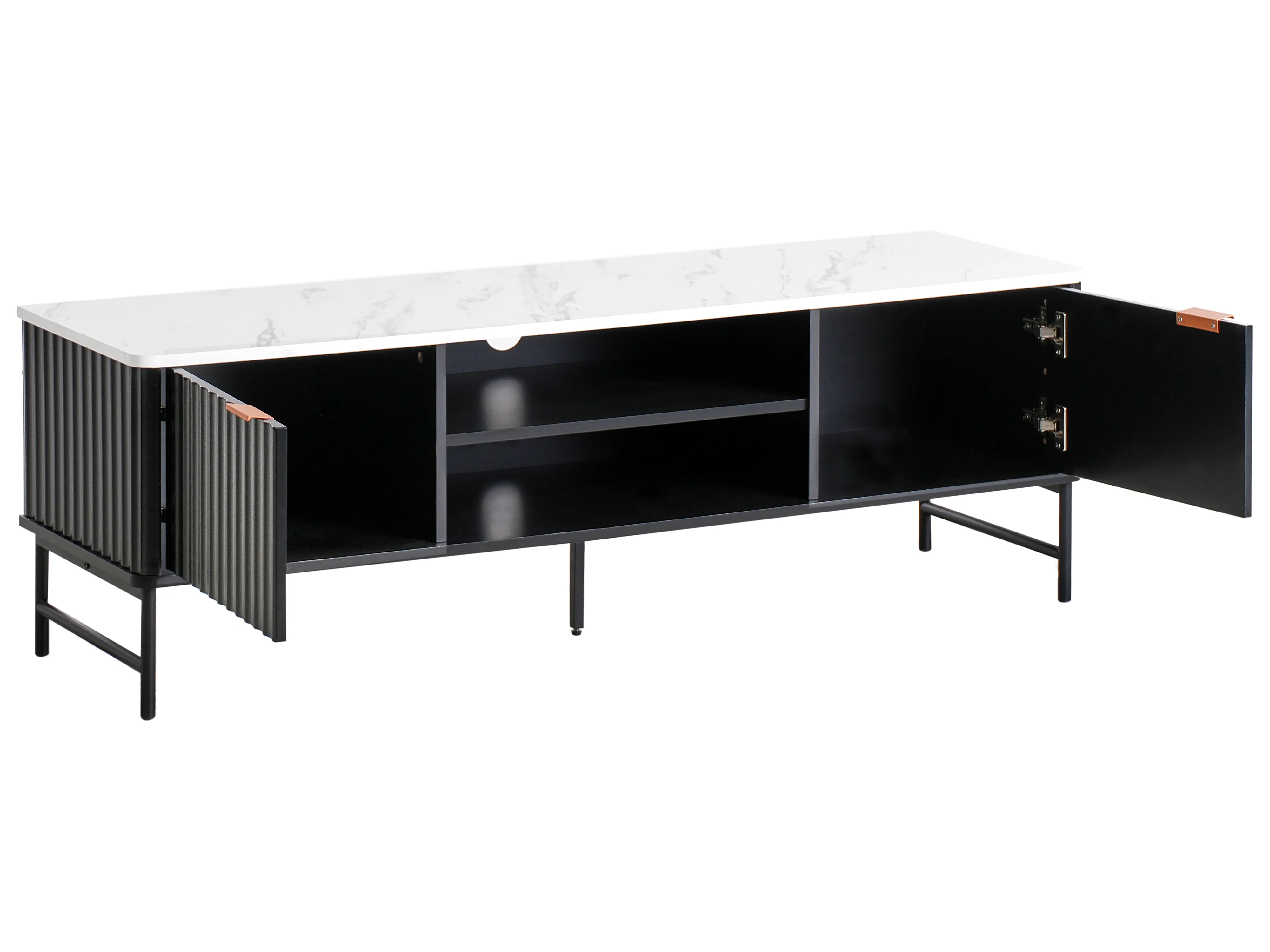 TV-meubel GLASTONBURY Marmer/zwart
