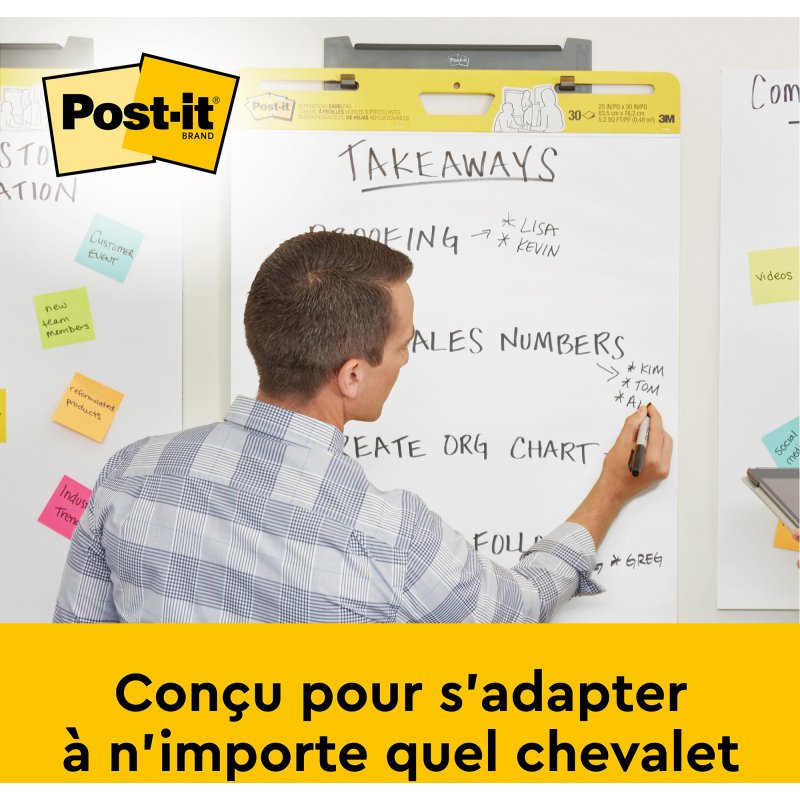 Pack 2 paperboard - chevalets mobiles Meeting Chart + 4 Meeting Notes offertes