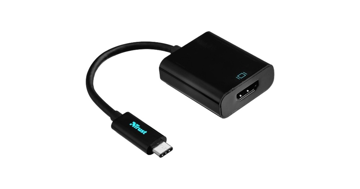 TrustUSB Type-C - HDMI Adapter usb-adapter  (Zwart, 21011)