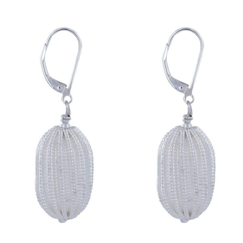 Boucles d'Oreilles Dormeuse Argent Kiwi