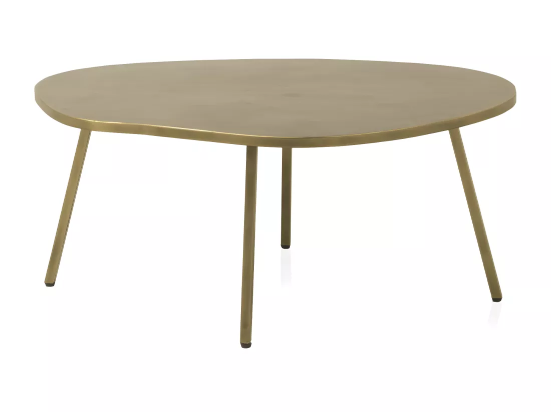 Table d'appoint en métal doré