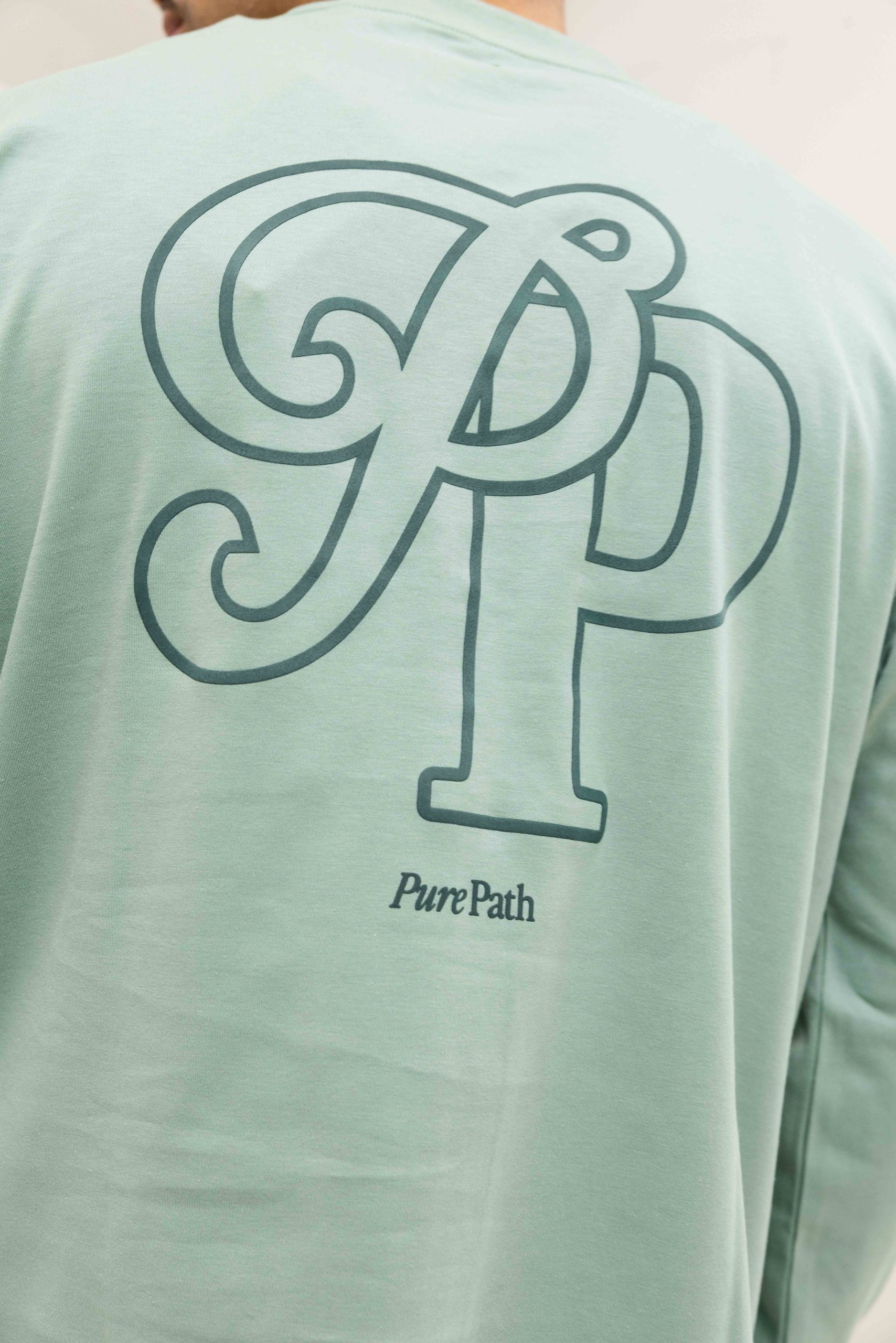 Pure Path Initials Longsleeve T-Shirt Heren Groen