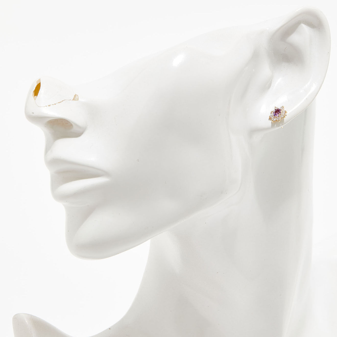 Instant d'Or Boucles d'oreilles Nuit Etoilée d'Amèthe Améthyste or jaune