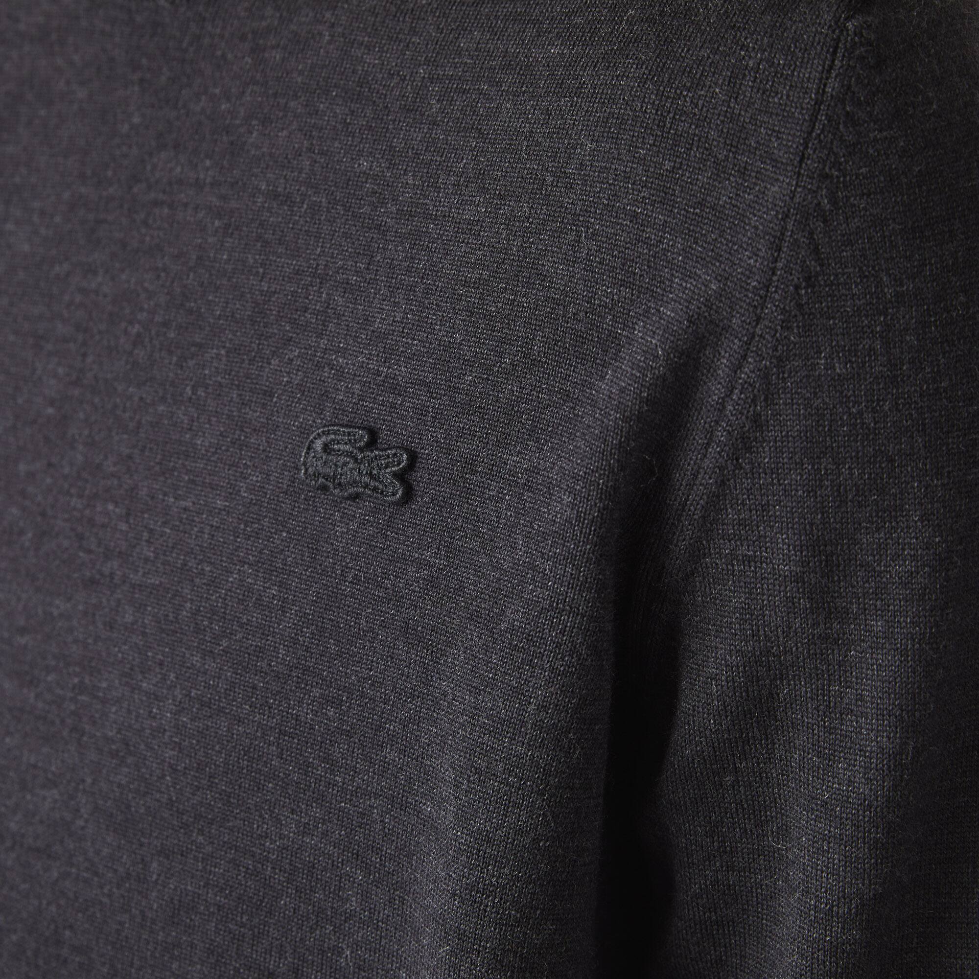 Herren Woll-Pullover mit Rundhals Pullover - Grau - Lacoste - Herren