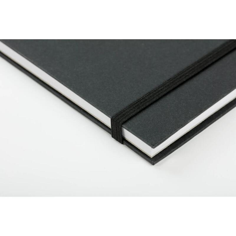 Layout double-face carnet ouverture à plat 25F 11x22cm 220g - Noir