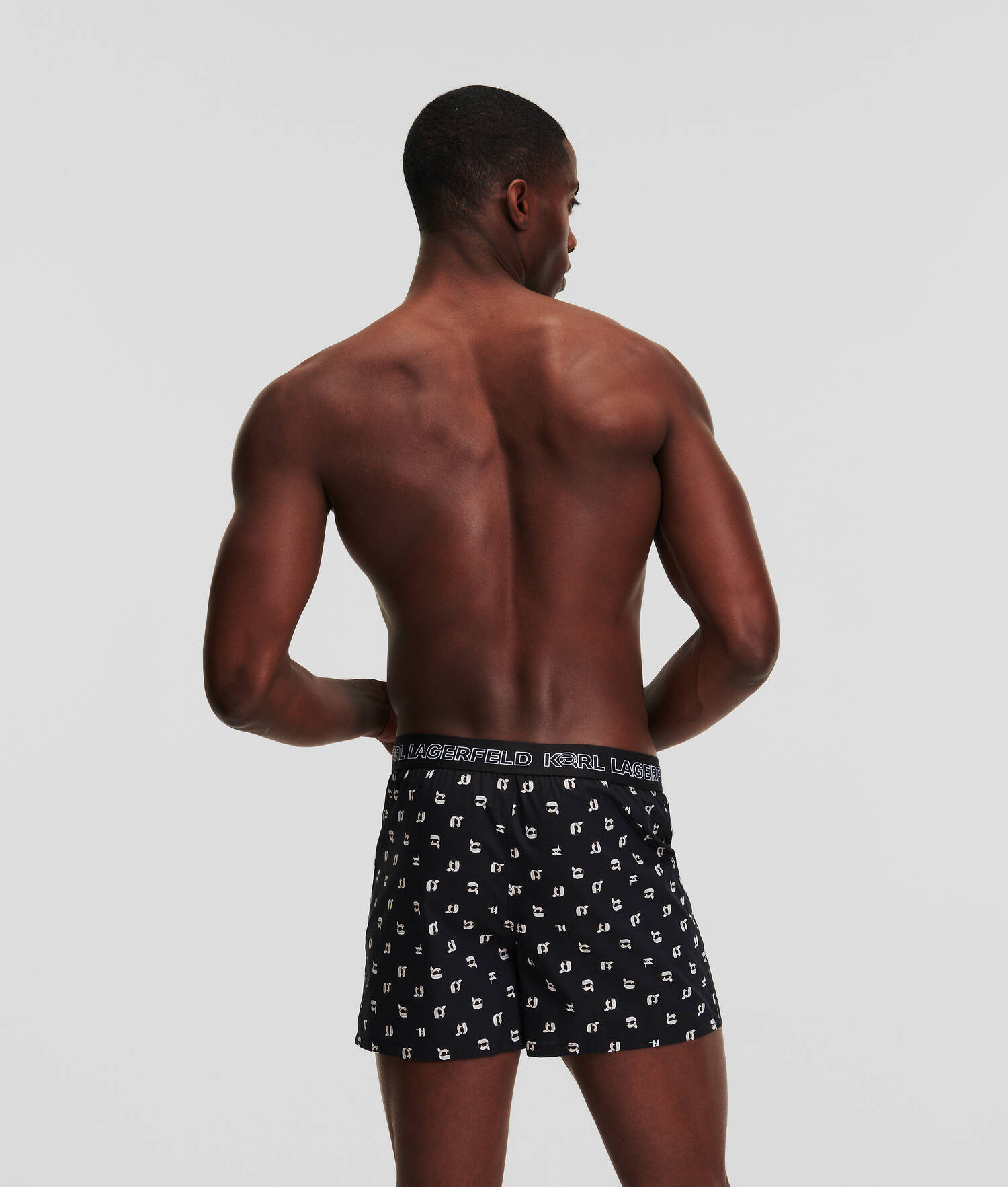CALEÇONS TISSÉS IKON – LOT DE 3 - Noir/Ikon imprimé sur toute la surface