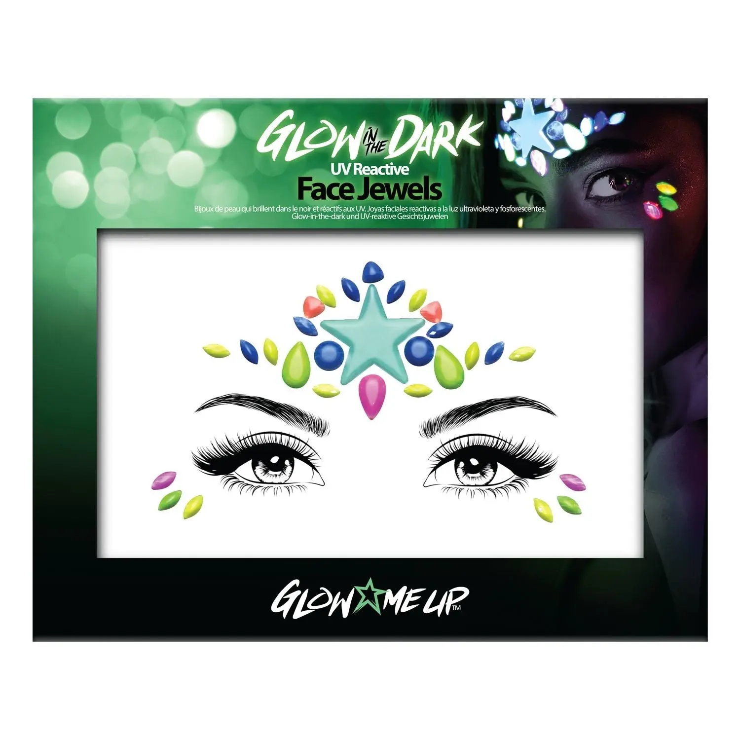 Face Jewels Glow In The Dark Style 1