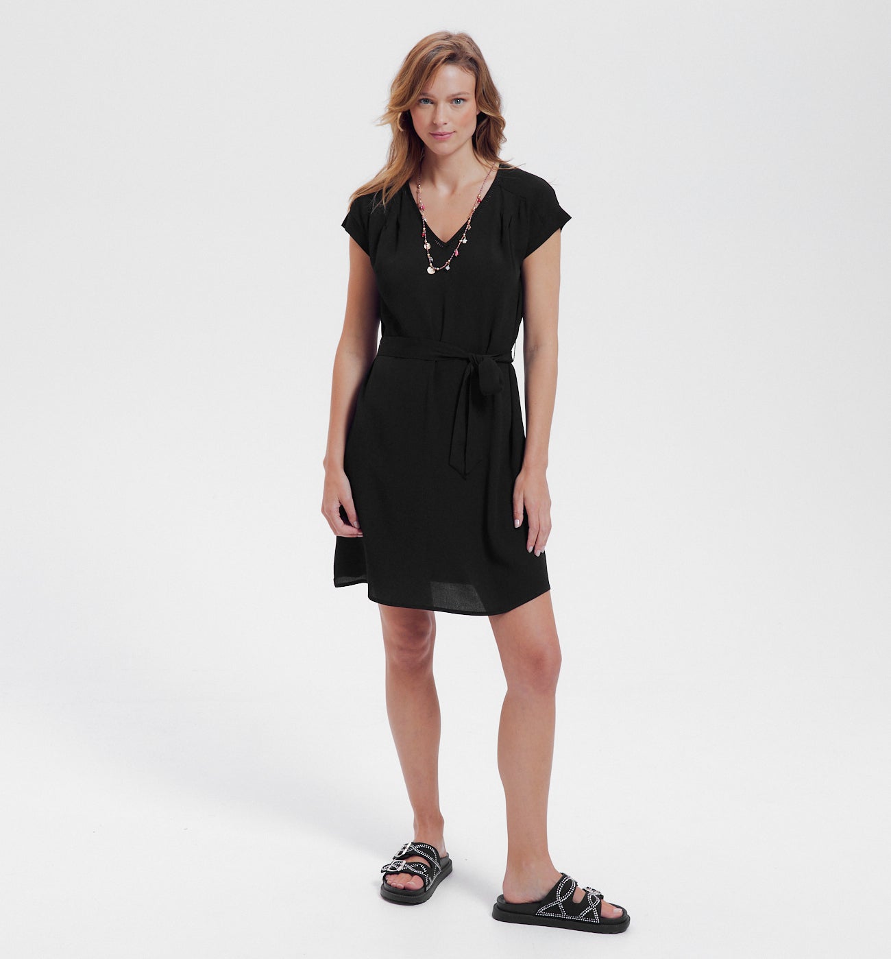 Robe courte unie Femme - Noir