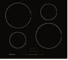 Samsung NZ64H37070K, Sort, Indbygget, Zone induktionskogeplade, Keramisk, 4 zone(s), 4 zone(s)