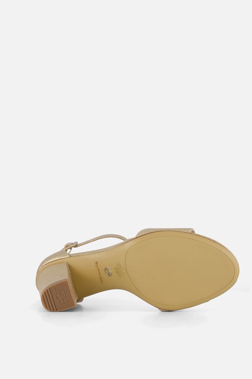 Tamaris Sandalen goud Textiel