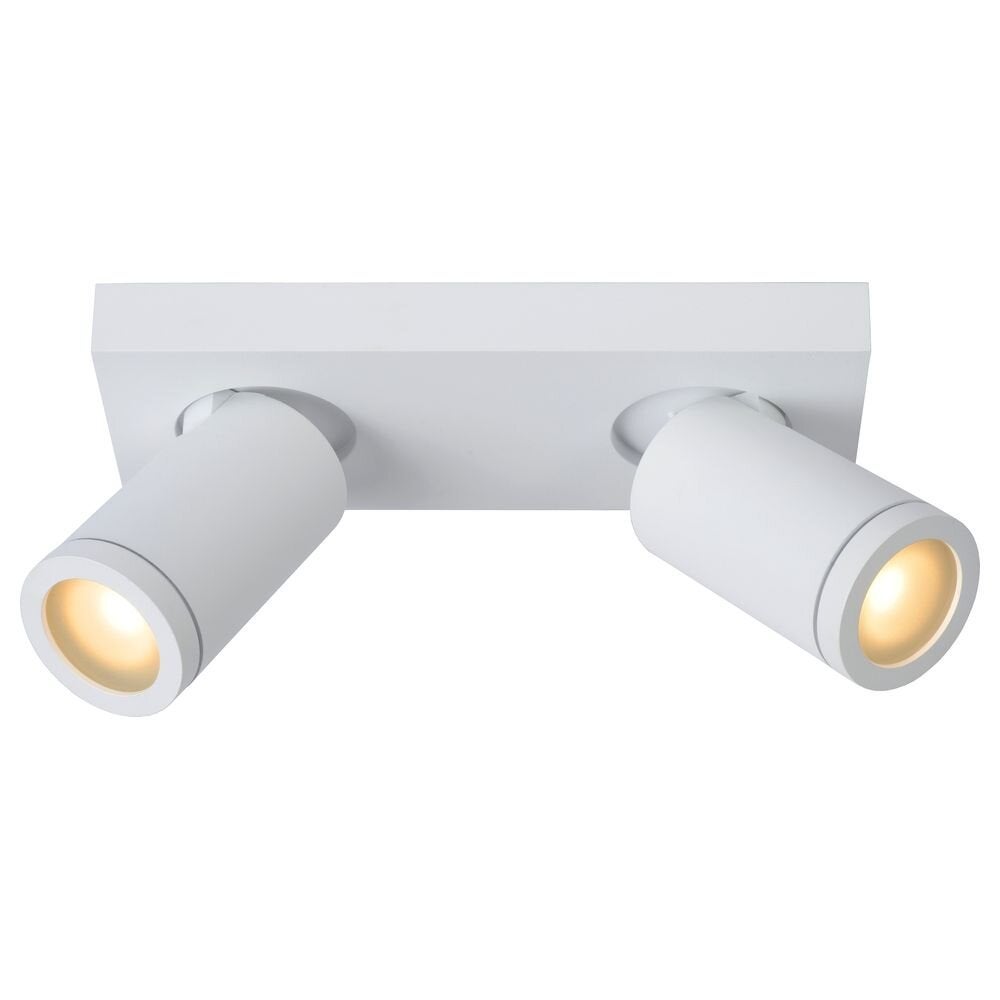 LED plafondspot Taylor in wit 2x5W 640lm IP44 dimbaar tot warm