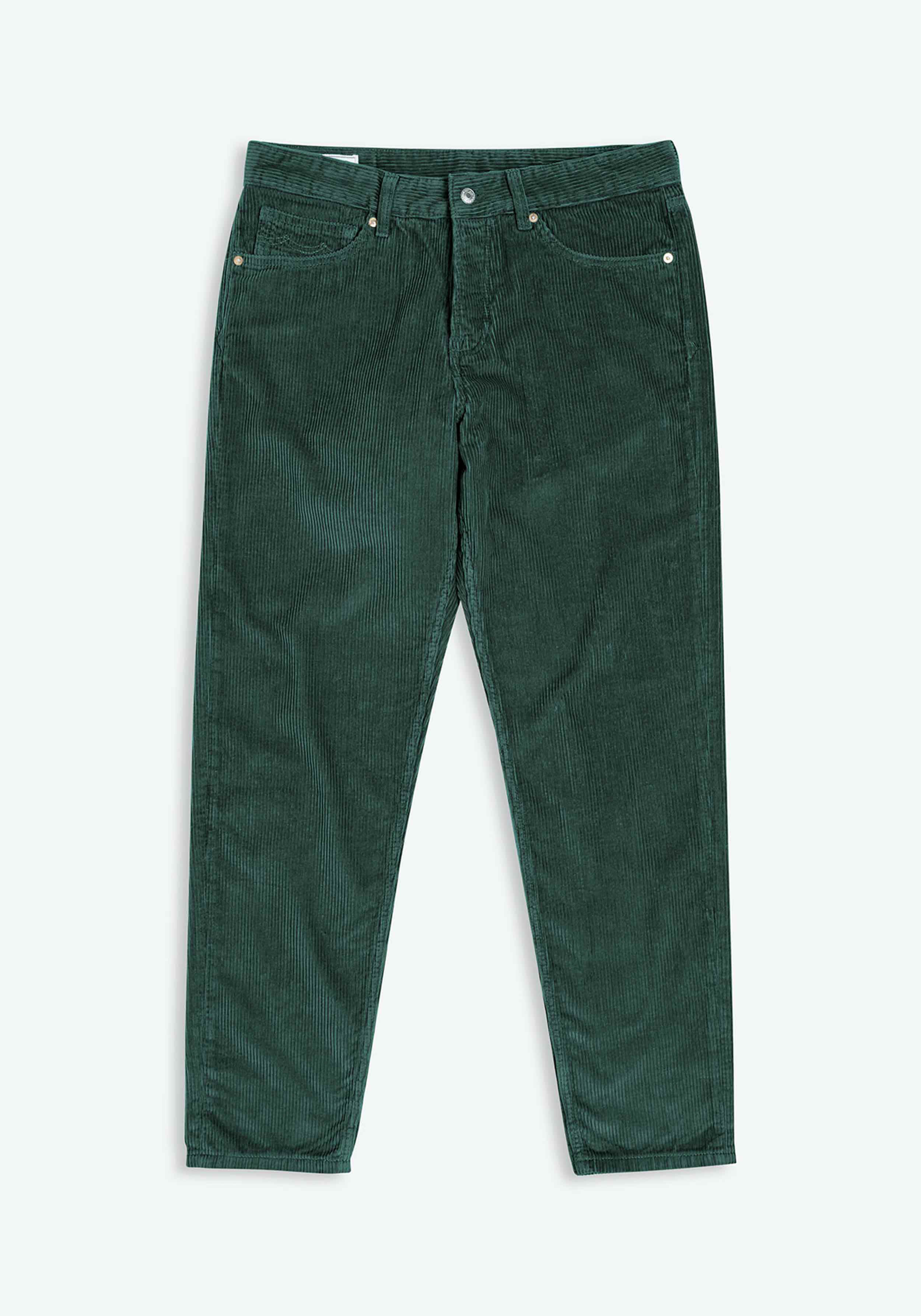 Kings Of Indigo Cord-Hose Sushan Dark Green